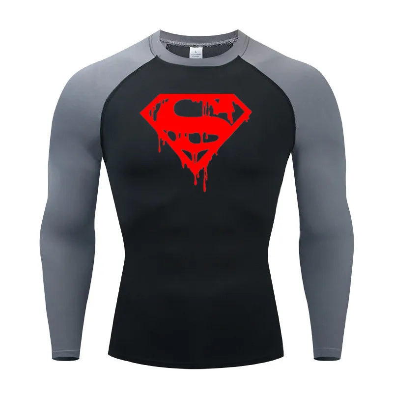 Blusa de compressão do Super homem